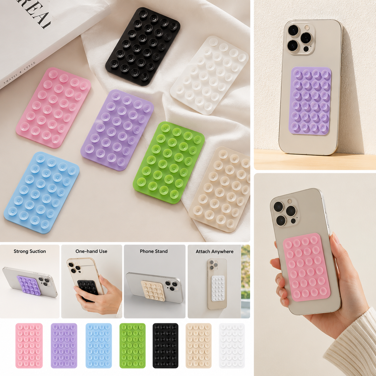 Silicone Suction Phone Holder Mat