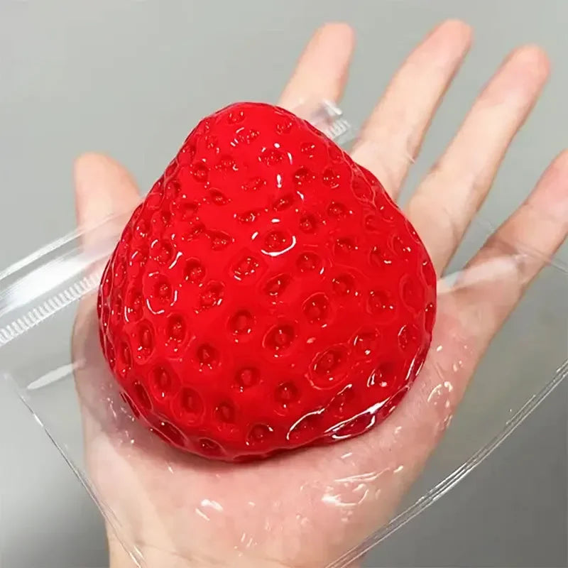 Big Strawberry Squeeze Taba Squishy Toy