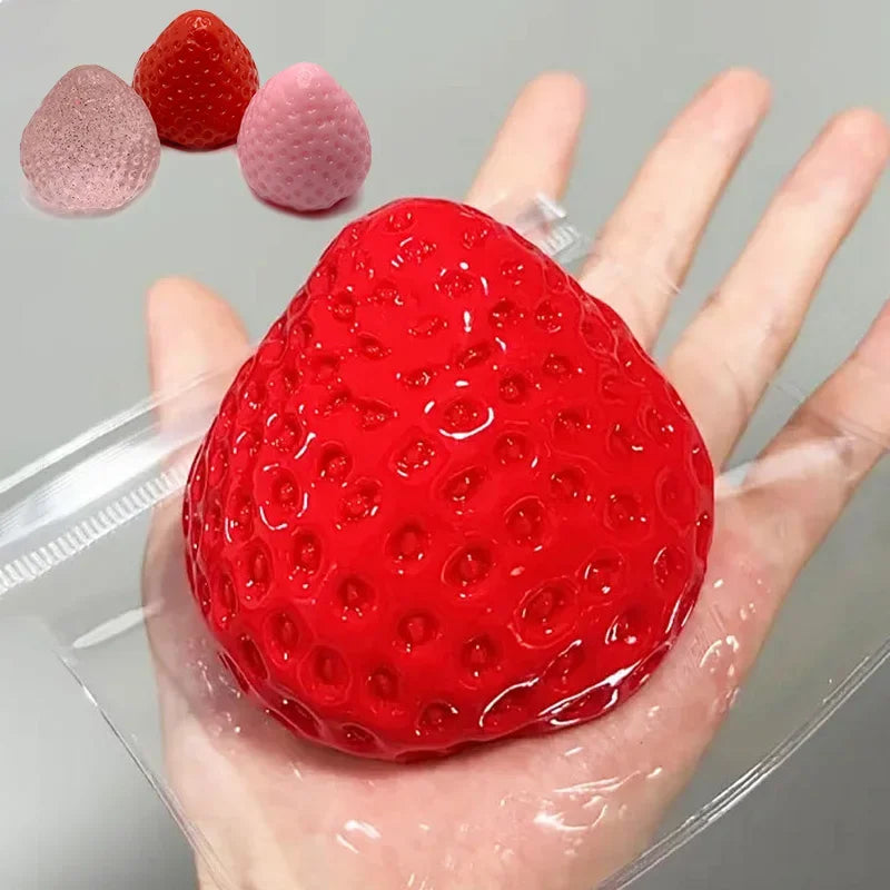Big Strawberry Squeeze Taba Squishy Toy